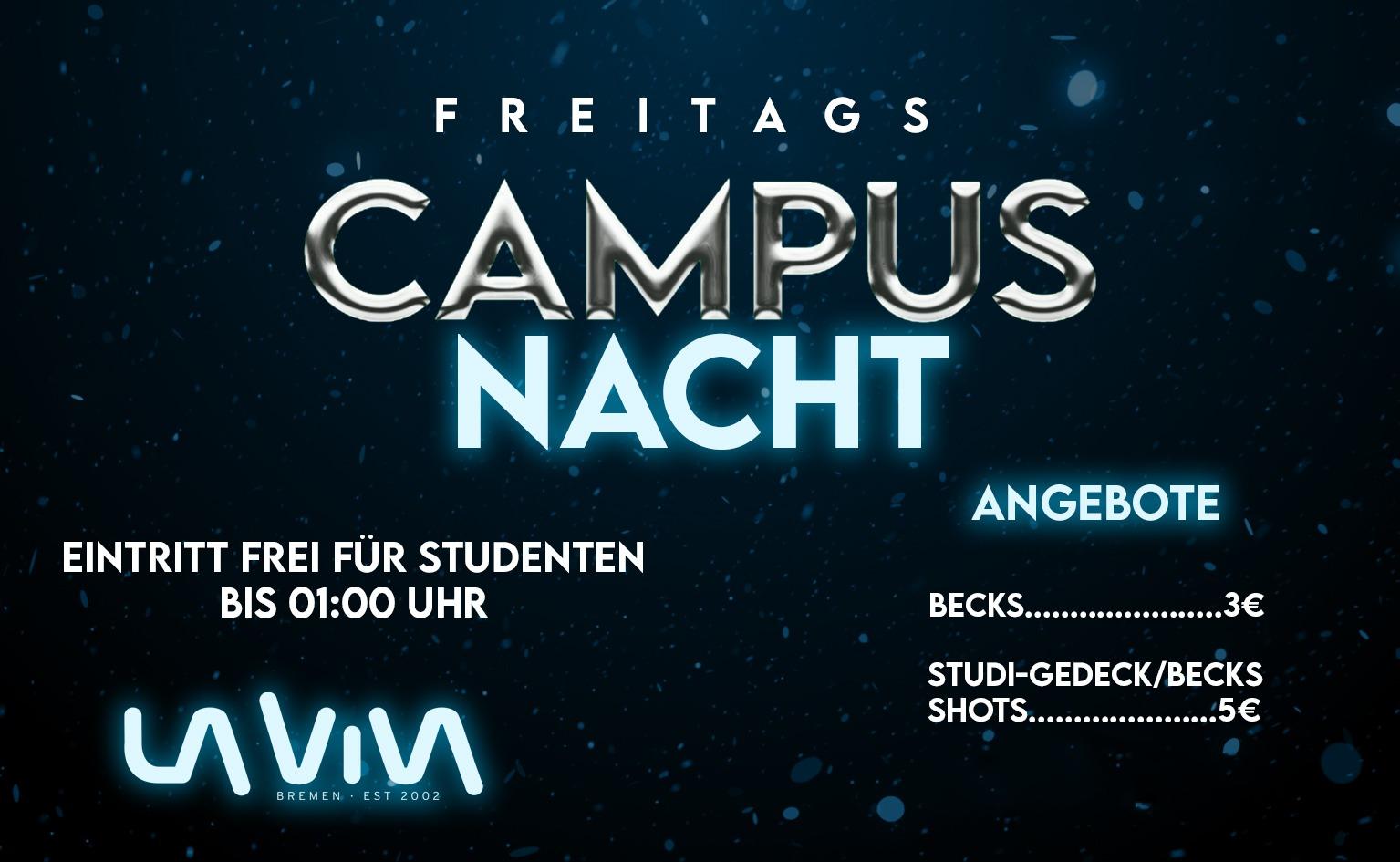 Studenten feiern auf Campus-Nacht mit Specials